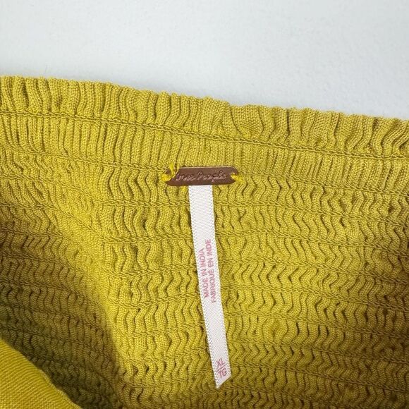 FREE PEOPLE | Fixed on a Feeling Embroidered Green Crop Top Women’s Size X-Large - Picture 7 of 12